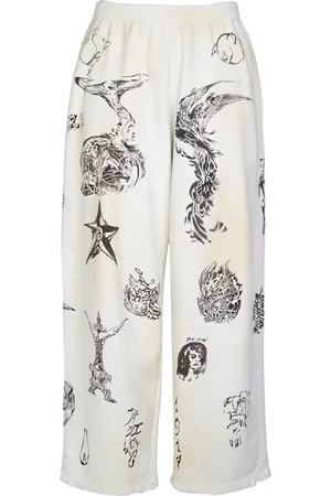 Balenciaga Schwere Molleton-jogginghose Mit Tattoo-motiv