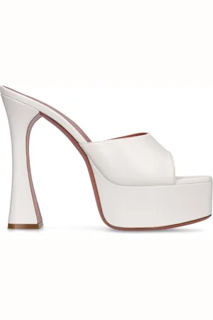 Amina Muaddi 140mm Hohe Sandaletten Aus Leder „dalida“
