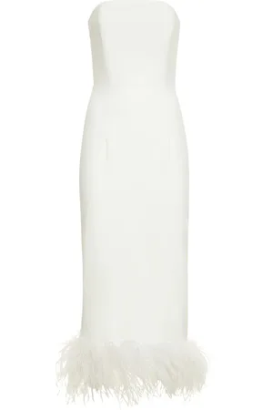 16Arlington Langes Kleid Aus Krepp Mit Federn „minelli“