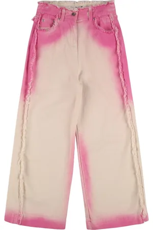 Msgm Hose Aus Baumwolldenim Mit Airbrush-effekt