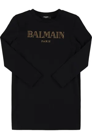Balmain Bedrucktes Kleid Aus Baumwolljersey
