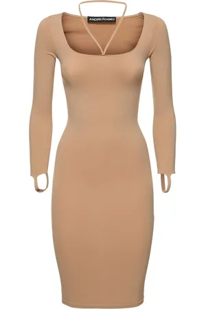 ANDREADAMO Formendes Jersey-midikleid