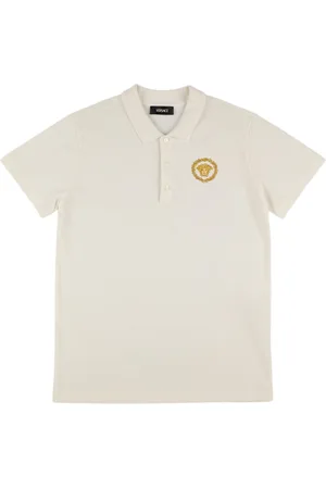 VERSACE Polohemd Aus Baumwollpiqué Mit Stickerei