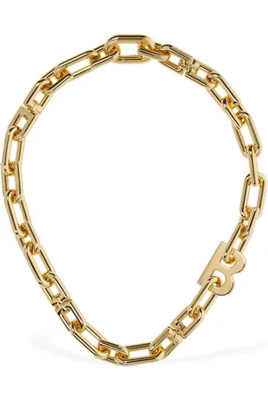 Balenciaga B Chain Thin Brass Necklace