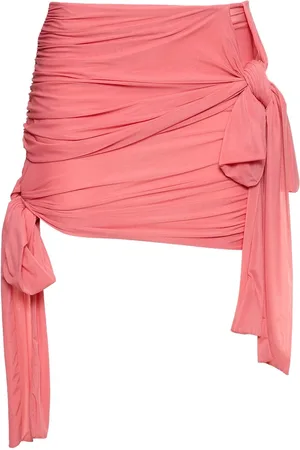 BLUMARINE Drapierter Minirock Aus Jersey Mit Schleife