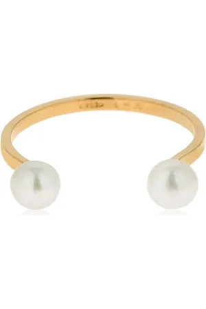 DELFINA DELETTREZ 18kt Ring Mit Zwei Perlen