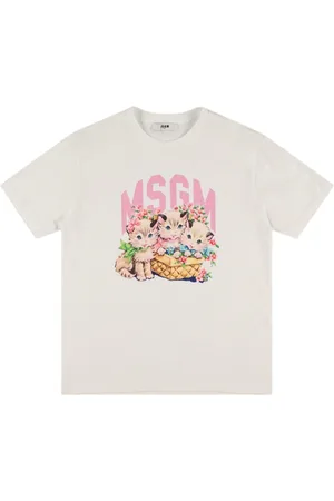 Msgm T-shirt Aus Baumwollinterlock Mit Druck