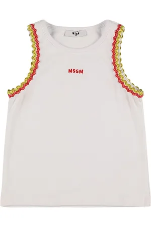 Msgm Besticktes Tanktop Aus Baumwolljersey