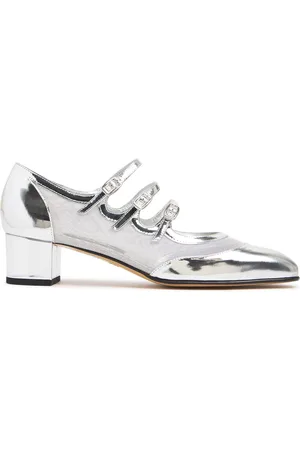 Carel 40mm Hohe Pumps Aus Leder Und Mesh „knight“