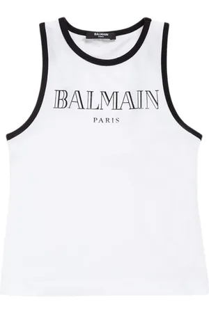 Balmain Tanktop Aus Baumwolljersey Mit Druck