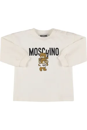 Moschino Kleid Aus Baumwollfleece Mit Druck