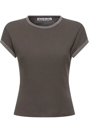 Acne Studios T-shirt Aus Baumwolle Mit Waffelmuster „emrie“