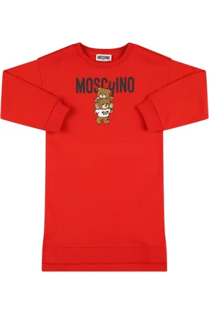 Moschino Kleid Aus Baumwollfleece Mit Druck