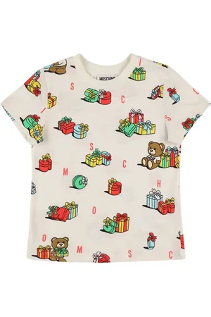 Moschino Bedrucktes T-shirt Aus Baumwolljersey