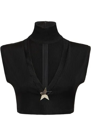 AREA Crop-top Mit Niete