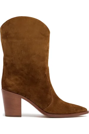 Gianvito Rossi 70mm Hohe Cowboystiefel Aus Wildleder „denver“