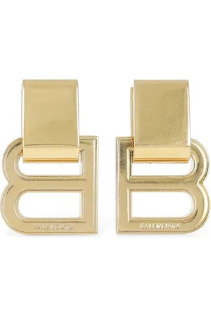 Balenciaga Hourglass Brass Earrings