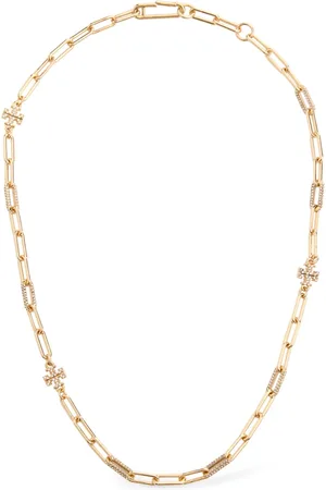 Tory Burch Good Luck Chain Pavé Necklace