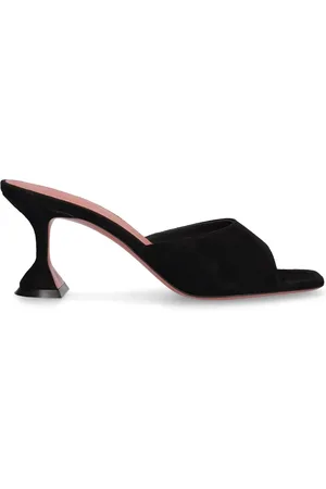 Amina Muaddi 70mm Hohe Wildleder-mules „lupita“