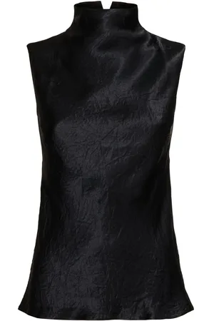 Nanushka Oberteil Aus Satin Mit Hohem Kragen