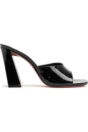 Amina Muaddi 95mm Hohe Lackledermules „brigitte“