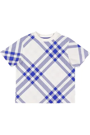 Burberry T-shirt Aus Baumwolljersey Mit Karodruck