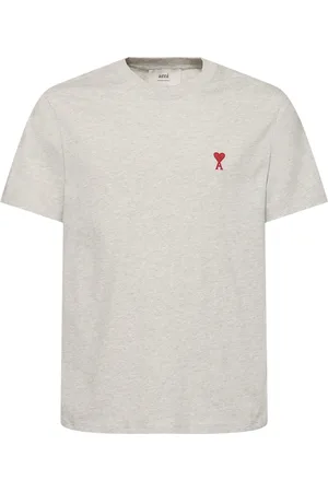 Ami T-shirt Aus Baumwolle Mit Rotem Logo