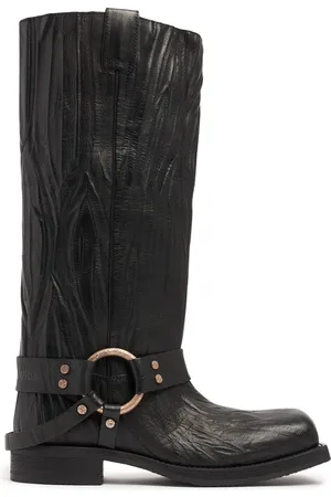 Acne Studios 35mm Hohe Bikerlederstiefel „balius“