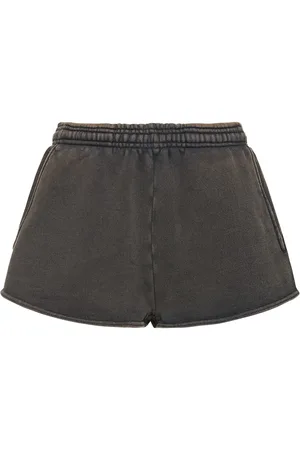 Entire Studios Schwarze, Gewaschene Mikroshorts