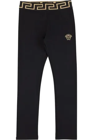 VERSACE Leggings Aus Baumwolljersey Mit Stickerei