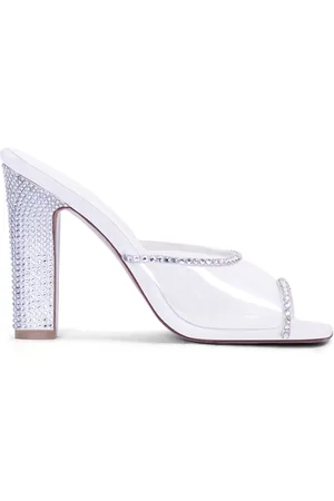 ANDREA WAZEN 90mm Hohe Mules Aus Pvc Mit Kristallen „gloria“