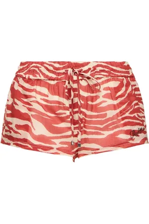 The Attico Bedruckte, Tief Geschnittene Mousseline-shorts