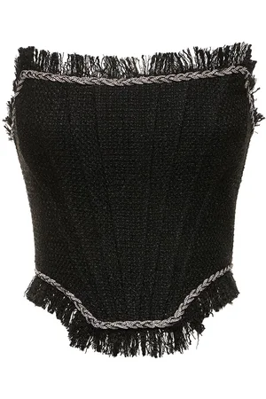 GIUSEPPE DI MORABITO Trägerloses Bouclé-bustiertop