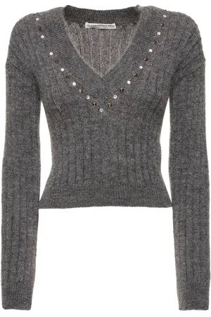 Alessandra Rich Sweater Aus Mohairmischstrick