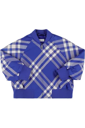 Burberry Nylonjacke Mit Kapuze Und Karodruck