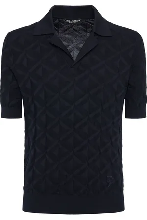 Dolce & Gabbana Kurzarm-poloshirt Aus Seide Mit Monogramm