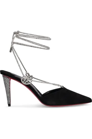 Christian Louboutin 85mm Hohe Pumps Wildleder Mit Kristallen „astrid“