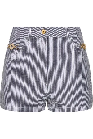 Patou Gestreifte Shorts Aus Denim