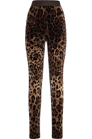 Dolce & Gabbana Leggings Aus Chenille Mit Leopardendruck