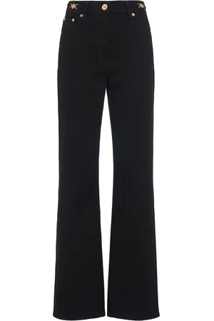 VERSACE Verwaschene, Gerade Jeans Aus Baumwolldenim