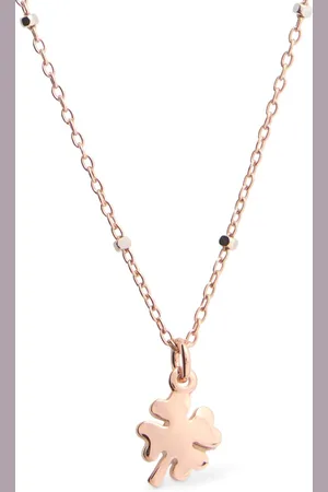 Dodo Kurze 9kt Gold-halskette „mini Quadrifoglio“