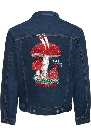 EgonLab Bestickte Baumwolldenim-jacke „eat Me“