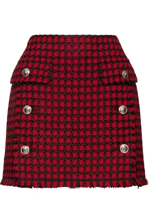VERSACE Minirock Aus Wollmischtweed