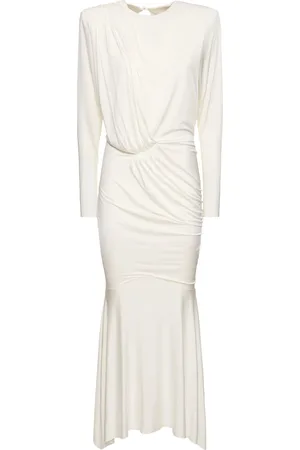 ALEXANDRE VAUTHIER Langes Kleid Aus Satin Mit Offenem Rücken