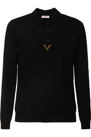 VALENTINO Wollpolopullover Mit V-detail