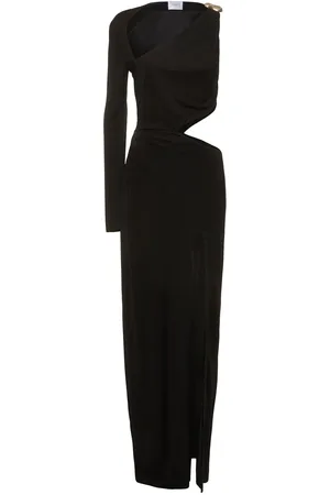 GALVAN Langes Kleid Aus Jersey Mit Ausschnitt