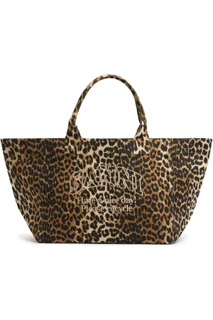 Ganni Xxl-tote Mit Leopardenmuster