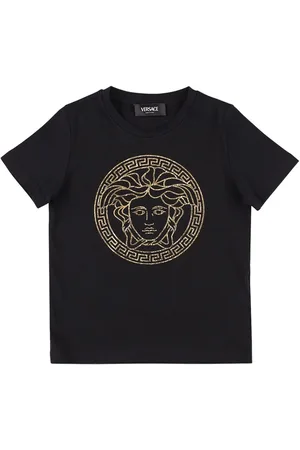 VERSACE T-shirt Aus Baumwolljersey Mit Medusadruck