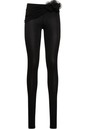 MAGDA BUTRYM Drapierte Jersey-leggings Mit Rose