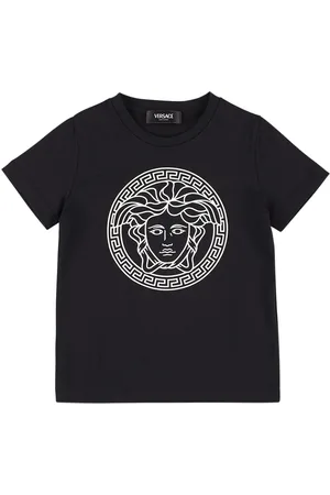 VERSACE T-shirt Aus Baumwolljersey Mit Medusadruck